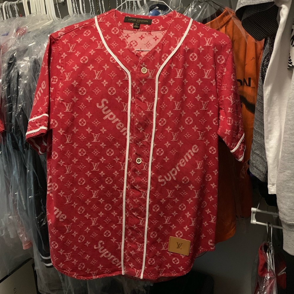 Louis Vuitton supreme jersey (red) small